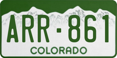 CO license plate ARR861