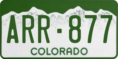 CO license plate ARR877