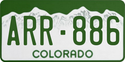 CO license plate ARR886