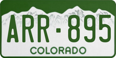 CO license plate ARR895