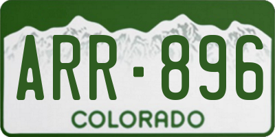 CO license plate ARR896