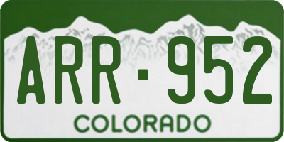 CO license plate ARR952