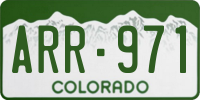 CO license plate ARR971