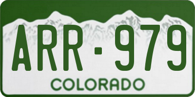 CO license plate ARR979