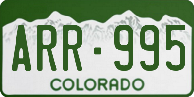 CO license plate ARR995