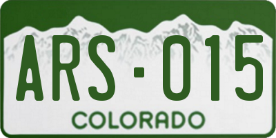 CO license plate ARS015