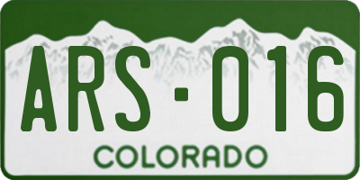 CO license plate ARS016