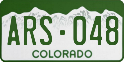 CO license plate ARS048
