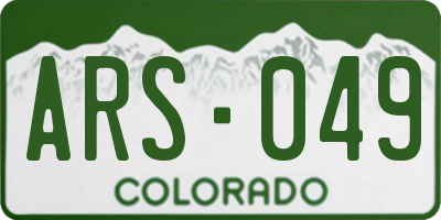 CO license plate ARS049