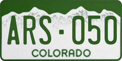 CO license plate ARS050