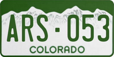 CO license plate ARS053