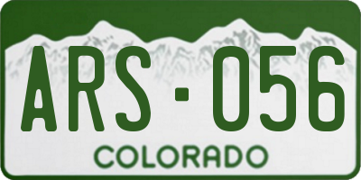 CO license plate ARS056