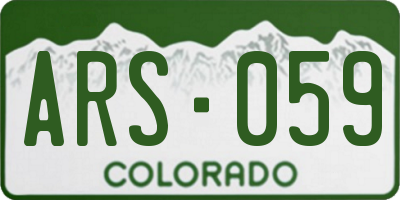 CO license plate ARS059