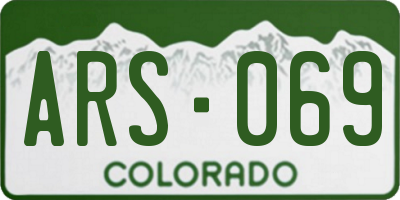 CO license plate ARS069
