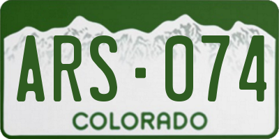 CO license plate ARS074