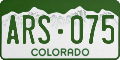 CO license plate ARS075