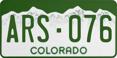 CO license plate ARS076