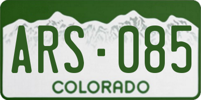 CO license plate ARS085