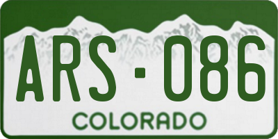 CO license plate ARS086