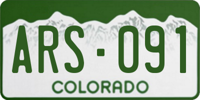 CO license plate ARS091