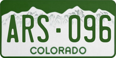 CO license plate ARS096