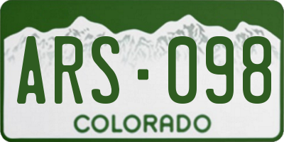 CO license plate ARS098