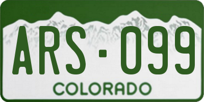 CO license plate ARS099