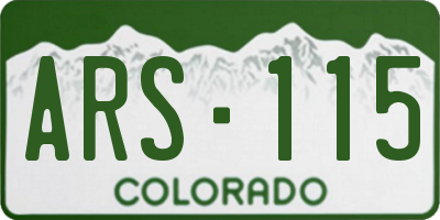 CO license plate ARS115
