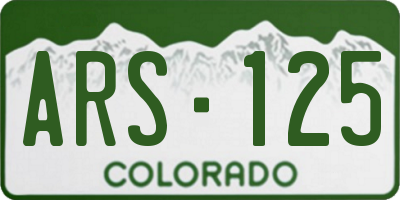 CO license plate ARS125