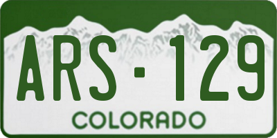 CO license plate ARS129