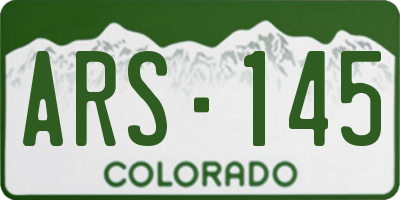 CO license plate ARS145