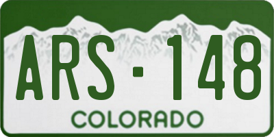 CO license plate ARS148