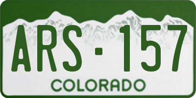 CO license plate ARS157