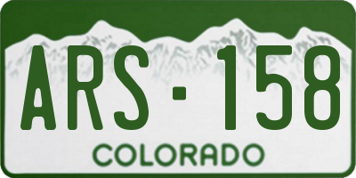 CO license plate ARS158