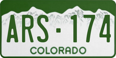 CO license plate ARS174