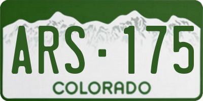 CO license plate ARS175