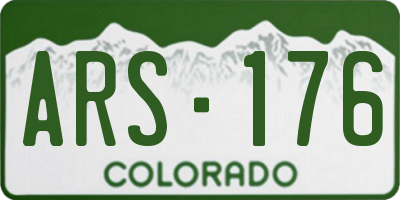 CO license plate ARS176