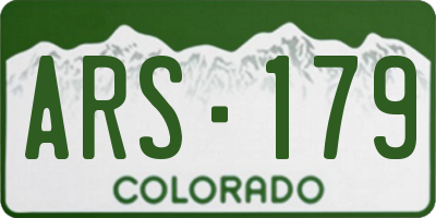 CO license plate ARS179