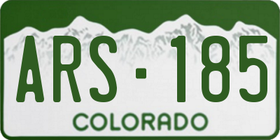 CO license plate ARS185