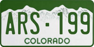 CO license plate ARS199