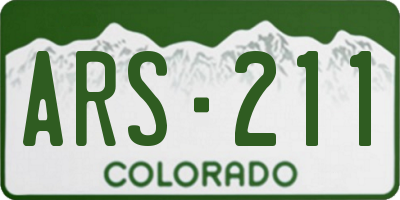 CO license plate ARS211