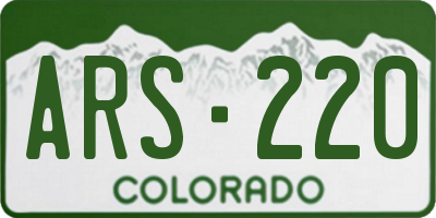 CO license plate ARS220