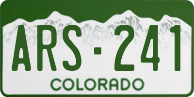 CO license plate ARS241