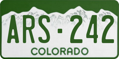 CO license plate ARS242