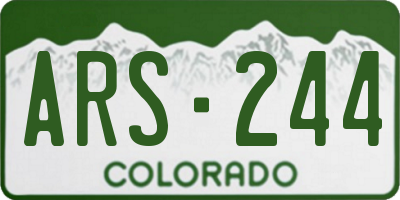 CO license plate ARS244