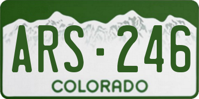 CO license plate ARS246
