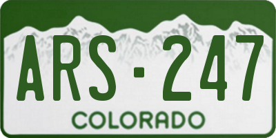 CO license plate ARS247
