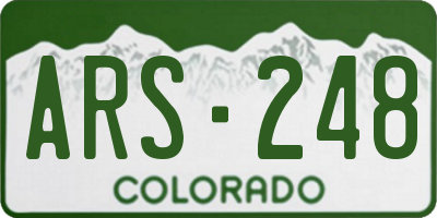 CO license plate ARS248