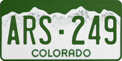 CO license plate ARS249