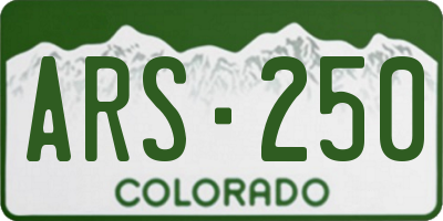 CO license plate ARS250